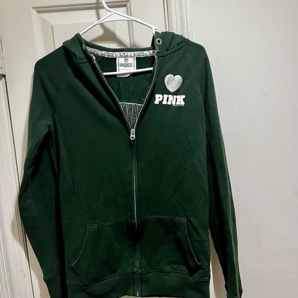 Pink VS NFL NY Jets sweatshirt with sequins, studs, hoodie - Picture 12 of 13